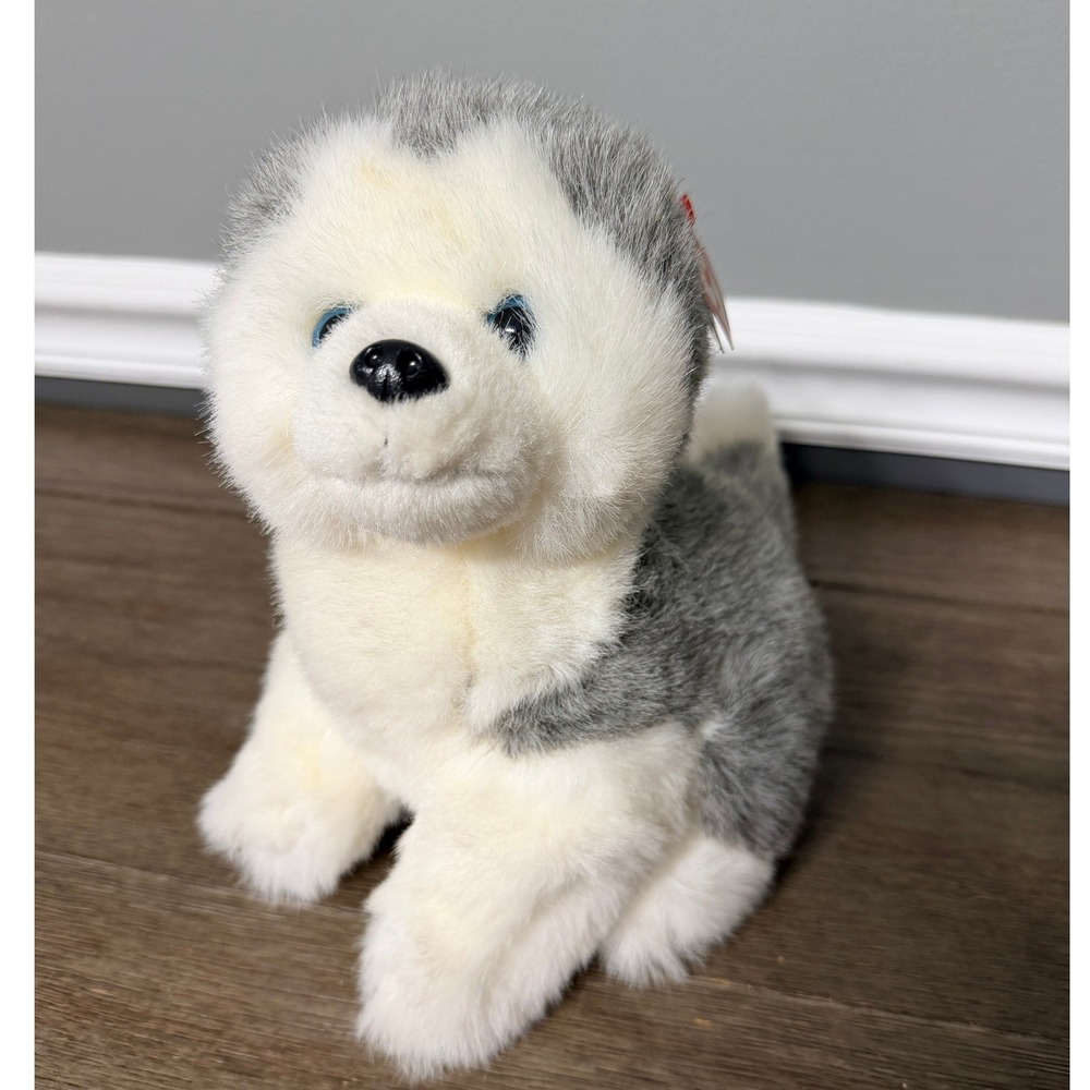 1994 Ty Classic Dakota Siberian Husky Dog Plush Grey White Stuffed Animal Toy